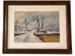 Quadro , ost, assinado,  neve mede 75x56