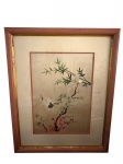 Quadro oriental bordado sem seda , mede