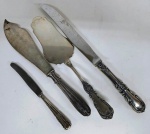 4 talheres  em PRATA DE LEI 925 - Peso: 405 g - Mede: 30 cm 