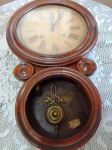 Relogio de parede ansonia tipo oito - no estado - precisa de restauro