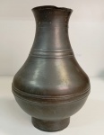 Moringa  de água em  estanho  - contraste de SJ del Rey - Amassada na boca - Mede: 21 cm . No estado