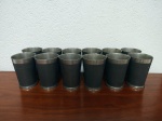 12 copos de metal estanho sem carimbo - No estado