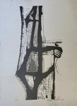 Aldemir Martins, Cangaceiro, gravura, tiragem 100/100, 1982, 70x50cm, no estado, necessita de limpeza, assinada pelo artista, sem moldura