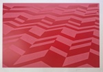 Kleber Ventura, Piso Vermelho, gravura, tiragem 13/40, 70x100cm, sem moldura, com pequeno desgaste de papel na borda lateral