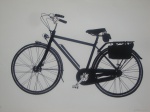 Kleber Ventura, Bicicleta, gravura 11/60, 70x100cm, sem moldura