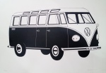 Kleber Ventura, Kombi preta, gravura, tiragem 15/35, 70x100cm, acid, sem moldura
