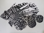 Kleber Ventura, Peixe, gravura, tiragem 3/30, 70x100cm, sem moldura