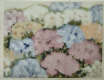 Chico Ferreira, Hortênsias, gravura, tiragem 63/140, 62x83cm, sem moldura, com pontos de acidez, necessita de limpeza