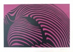Kleber Ventura, Ondas Pink, gravura, tiragem 11/30, 50x70cm, sem moldura