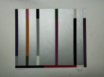 Eduardo Sued, Geométrico/Prateado, gravura, tiragem 31/100, 50x70cm, 2010, sem moldura, necessita de limpeza