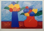 Aldemir Martins, Vasos, gravura, Edição Póstuma, tiragem 37/100, 50x70cm, sem moldura