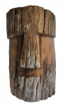 J. Bezerra, Cabeça, Arte Popular, escultura de madeira, 22x13cm