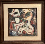 Serpa, óleo sobre tela, 38 X 38 cm, assinado no canto inferior direito