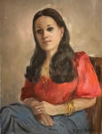 Georgina de Albuquerque, óleo sobre tela, 75 X 50 cm, assinado no canto inferior direito