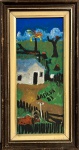 José Antonio da Silva, óleo sobre tela, 35 X 15 cm, assinado no canto inferior direito e no verso