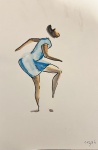 Carybe, aquarela sobre papel, 30 X 20 cm, assinado no canto inferior direito