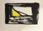Amilcar de Castro, tempera sobre papel, 20 X 30 cm, Assinado no canto inferior direito