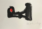 Amilcar de Castro, tempera sobre papel, 20 X 30 cm, Assinado no canto inferior direito
