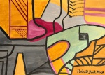Burle Marx, aquarela sobre papel, 21 X 30 cm, assinado no canto inferior direito