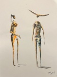 Carybe, aquarela sobre papel, 30 X 25 cm, assinado no canto inferior direito