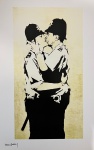 Banksy, serigrafia,  50  X 42 cm, assinado na chapa no canto inferior direito