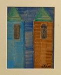 Volpi, tempera sobre papel, 18 X 14 cm, assinado no canto inferior direito
