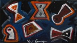 Ibere Camargo, técnica mista sobre papel, 15 X 27 cm, assinado no canto inferior direito