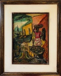 Di Cavalcanti, óleo sobre tela, 40 X 28 cm, assinado no canto inferior direito, obra com certificado