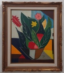 Burle Marx, vaso de flor, 60 X 74 cm, assinado no canto inferior direito