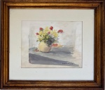Yvonne Visconti, aquarela sobre papel, 19 x 24 cm, assinado no canto inferior direito