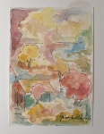 Yolanda Mohalyi, aquarela sobre papel, 20 X 15 cm, assinado no canto inferior direito