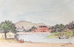 Edgar Oehlmeyer, aquarela sobre papel, 26 X 42 cm, assinado no canto inferior direito