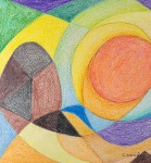 Aloisio Carvão, crayon sobre papel, 26 X 25 cm, assinado no canto inferior direito