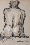 Burle Marx, crayon sobre papel, 28  X 20 cm, assinado no canto inferior direito