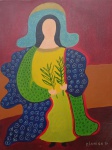 Djanira, óleo sobre tela, 39 X 30 cm, assinado no canto inferior direito