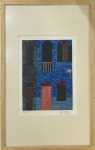 Volpi, P/A, vitral gravura, 37 X 28 cm, assinado a lápis no canto inferior direito