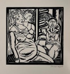 Lasar Segall, serigrafia, 25 X 25 cm, assinado no canto inferior direito
