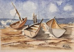 R. Cela, aquarela sobre papel, 23 X 30 cm, assinado no canto inferior direito