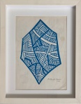 Burle Marx. Rascunho de obra, nanquim sobre papel, 28 X 20 cm, assinado e datado no canto inferior direito