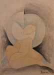 Gomide, aquarela, sobre papel, 25 X 18 cm, assinado no canto inferior direito