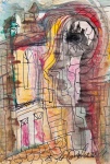 Di Cavalcanti, nanquim e aquarela sobre papel, 17 X 12 cm, assinado no canto inferior direito