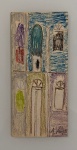 Volpi crayon sobre cartão 18 X 09 cm, assinado no canto inferior direito