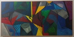 Burle Marx, óleo sobre tela,  103 X 203 cm, assinado no canto inferior direito, obra com documento