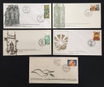 filatelia - lote com 5 Envelopes de Primeiro Dia de Circulação - em bom estado de conservação - (10x19) cm.