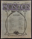 revista - Kosmos revista artistica, scientifica e litteraria - Anno IV - Abril 1907 - N. 4 - Editor-Proprietario Jorge Schmidt -  não numerada - brochura sem a capa posterior - miolo em ótimo estado - lombada com marcas de encadernação - exemplar levemente aparado - (30,2x24,7)cm.