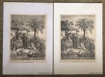 gravura - raro conjunto de 8 gravuras do livro "Moritz Rugendas no Brasil há cem anos - Hermann Kruse" - Dez lithographias escolhidas da obra "Voyage Pittoresque dans Bresil" Facsimiles publicados por Hermann Kruse - São Paulo 1938  -