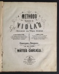 livro - Methodo Completo de Violão: dividido em tres partes - Matteo Carcassi - Imperial Estabelecimento de Arthur Napoleão - Rio de Janeiro - 105 p. - encadernação antiga com desgastes do tempo - parte interna solta da capa - com marcas de bicho junto a lombada - O método de violão de Matteo Carcassi editado pela Imperial Estabelecimento Arthur Napoleão é uma versão antiga e brasileira do famoso Méthode complète pour guitare, Op. 59. Publicado no Rio de Janeiro por volta de 1850, este livro histórico foi uma das primeiras publicações de método de violão no Brasil - (33,5x27,7)cm.