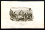 gravura - Sbarco di Napoleone presso a Frejus : Febbraio 1815 - G. Servi dip. -  Gaet.o Bonatti inc. -  pertencente a obra "Vita, Politica e Privata de Napoleone" di Giacomo Lombroso - 1852 - imagem (8,5x14)cm. - folha (15,5x24,4)cm. - papel levemente amarelado pelo tempo