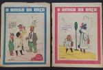 caricatura (2) O amigo da Onça - paginas do "O Cruzeiro" datas 27/10/1956 e outra 8/12/1956 - papel amarelado pelo tempo -  (33 X 25,5)cm.