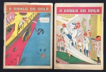 caricatura (2) O amigo da Onça - paginas do "O Cruzeiro" datas 8/8/1953 e outra 22/8/1953 - papel amarelado pelo tempo com marcas do tempo  -  (34 X 24,5)cm.
